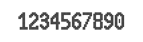 7×13数字点阵字体 ddN713BA0172