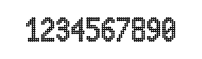 7×13数字点阵字体 ddN713BA0176