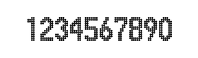 7×13数字点阵字体 ddN713BA0177