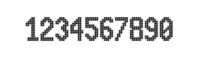 7×13数字点阵字体 ddN713BA0178