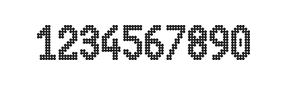 7×13数字点阵字体 ddN713BA0181