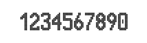 7×13数字点阵字体 ddN713BA0184