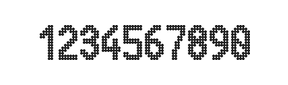 7×13数字点阵字体 ddN713BA0185