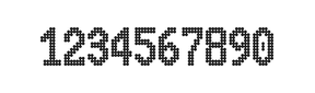 7×13数字点阵字体 ddN713BA0188