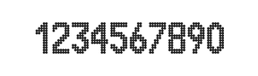 7×13数字点阵字体 ddN713BA0190