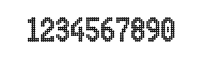 7×13数字点阵字体 ddN713BA0195