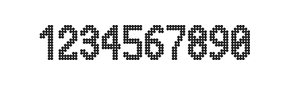 7×13数字点阵字体 ddN713BA0196