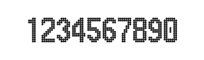 7×13数字点阵字体 ddN713BA0197