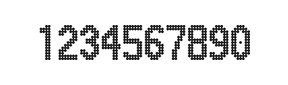 7×13数字点阵字体 ddN713BA0203