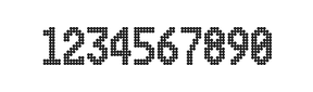 7×13数字点阵字体 ddN713BA0204