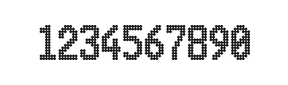 7×13数字点阵字体 ddN713BA0210