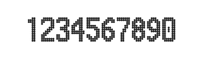 7×13数字点阵字体 ddN713BA0223