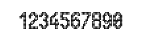 7×13数字点阵字体 ddN713BA0225