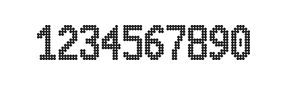 7×13数字点阵字体 ddN713BA0229