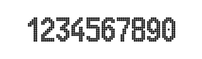 7×13数字点阵字体 ddN713BA0231