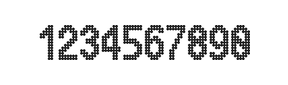 7×13数字点阵字体 ddN713BA0232