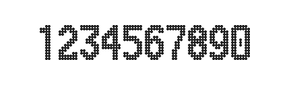 7×13数字点阵字体 ddN713BA0237