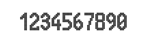 7×13数字点阵字体 ddN713BA0239