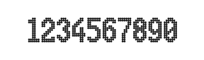 7×13数字点阵字体 ddN713BA0245