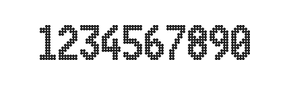 7×13数字点阵字体 ddN713BA0246