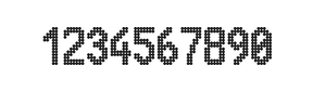 7×13数字点阵字体 ddN713BA0248
