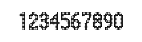 7×13数字点阵字体 ddN713BA0251