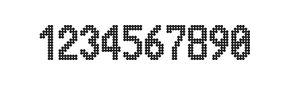 7×13数字点阵字体 ddN713BA0256