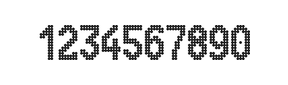 7×13数字点阵字体 ddN713BA0262
