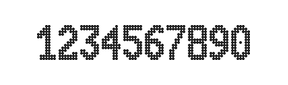 7×13数字点阵字体 ddN713BA0265