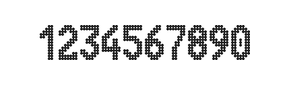 7×13数字点阵字体 ddN713BA0267