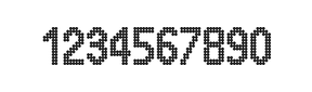7×13数字点阵字体 ddN713BA0268