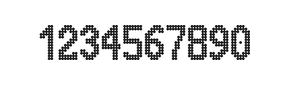 7×13数字点阵字体 ddN713BA0269