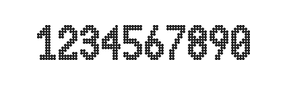 7×13数字点阵字体 ddN713BA0270