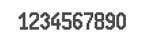 7×13数字点阵字体 ddN713BA0282