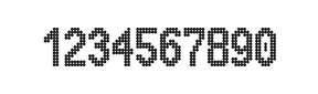 7×13数字点阵字体 ddN713BA0288