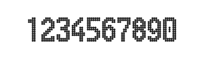 7×13数字点阵字体 ddN713BA0289