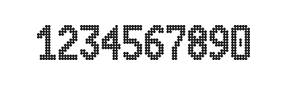 7×13数字点阵字体 ddN713BA0290