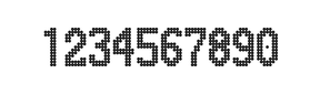 7×13数字点阵字体 ddN713BA0298