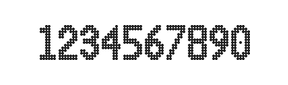 7×13数字点阵字体 ddN713BA0299