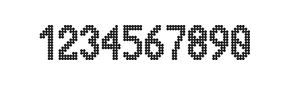 7×13数字点阵字体 ddN713BA0309