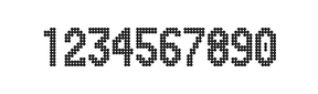 7×13数字点阵字体 ddN713BA0312