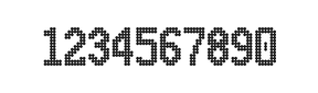 7×13数字点阵字体 ddN713BA0314