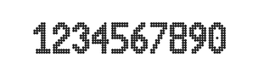 7×13数字点阵字体 ddN713BA0315