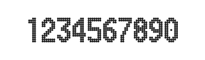 7×13数字点阵字体 ddN713BA0316