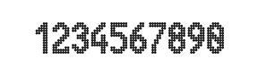 7×13数字点阵字体 ddN713BA0317