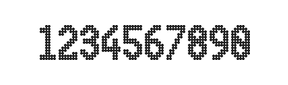 7×13数字点阵字体 ddN713BA0322