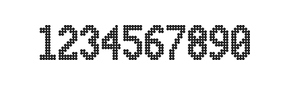 7×13数字点阵字体 ddN713BA0326