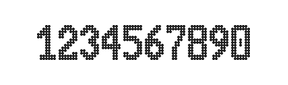 7×13数字点阵字体 ddN713BA0327