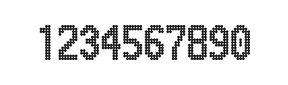 7×13数字点阵字体 ddN713BA0328