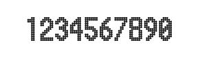 7×13数字点阵字体 ddN713BA0331